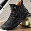 Hot Sale Men's Ankle Boots Genuine Leather Male Basic Boots Versatile Leisure Walk Outdoor Shoes High Top Warm Plush Fur Winter