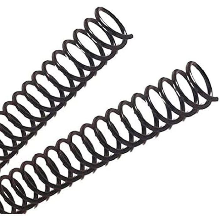 Spirales métalliques pour reliure - DHP - étape 5:1 - 18 mm - noir