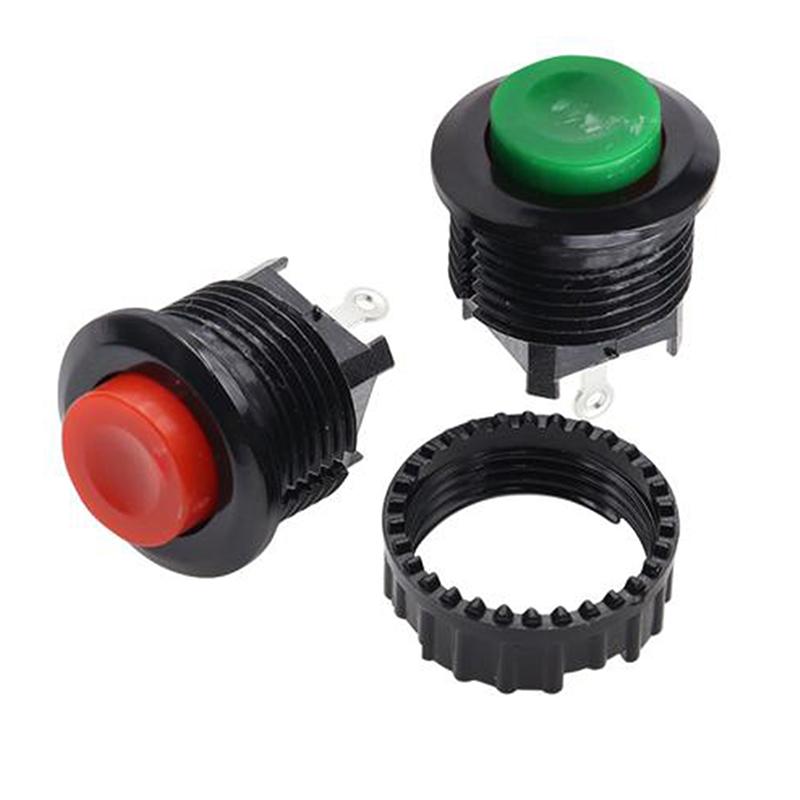 5 шт. Мгновенная кнопочная кнопка 14 мм Мгновенная 3A/250Vac Круглые переключатели 2-контактный переключатель Ds-500 Электрические кнопки