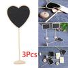 3Pcs/lot Wedding Decoration Mini Chalkboard Blackboard Seat Stand Heart Retangle Pattern Christ