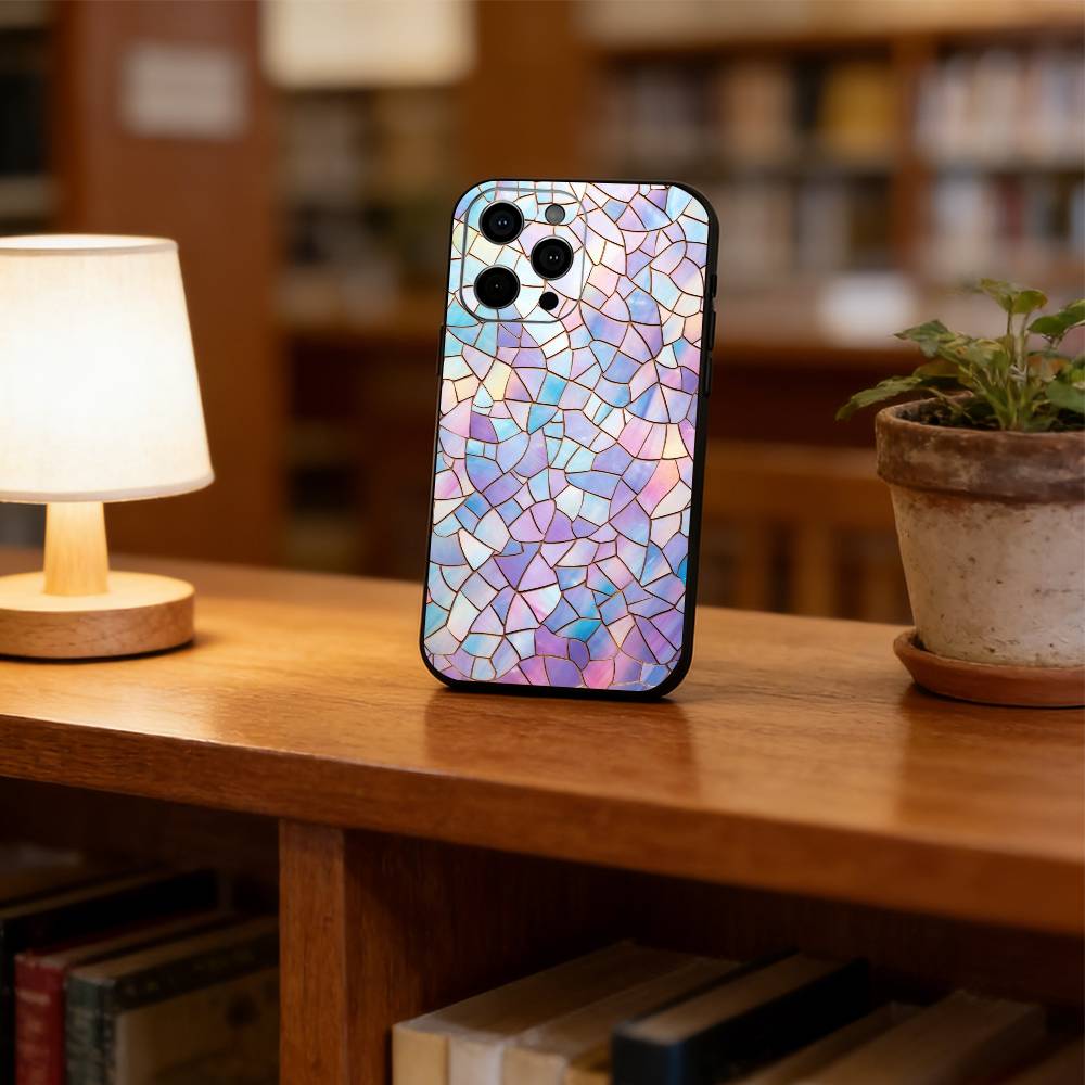 Витражный чехол для телефона Силиконовый Мягкий Для IPhone 17 16 15 14 13 12 11 X XR Plus Pro Max Plus