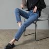 Elastic High Waist Slimming Jeans for Women - Retro Slim Fit Straight Leg Cropped Pants