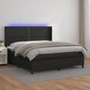 VidaXL Slat Bed Base with Mattress and LED, Upholstered Bed, Double Bed, Adult Bed for Interior Bedroom, 3139337