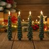1/2/3/4PCS Christmas Tree Candles Battery Operated LED Christmas Tree Flameless Taper Candles Window Candle for Christmas Decor