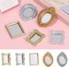 Retro Micro Furniture Miniature Dollhouse Frame Accessories Dollhouse Mirror Wall Room Mini Mirror
