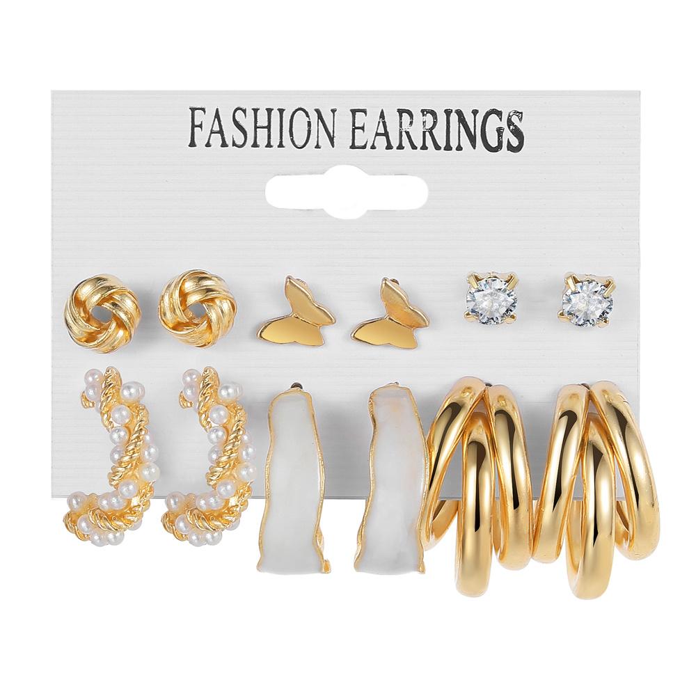 Модный комплект серег-капель с бабочкой и сердцем для женщин, модные массивные гламурные ювелирные изделия