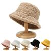 Winter Casual Lamb Wool Soft Fisherman Cap Panama Hat Bucket Hat Sun Cap
