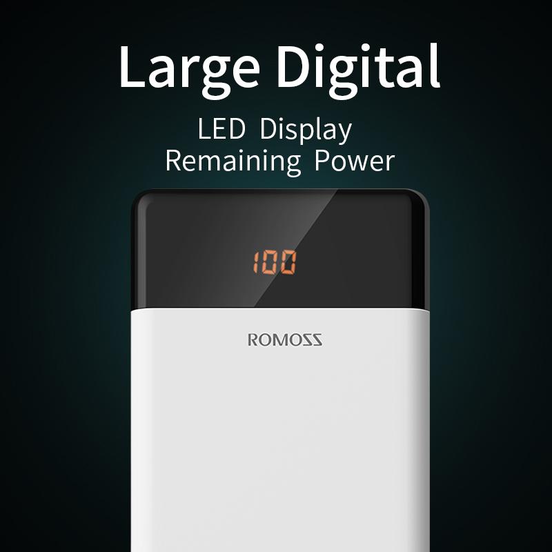 ROMOSS LT20 Power Bank 20000 мАч Портативная зарядка Powerbank 20000 мАч Внешнее зарядное устройство Poverbank для iPhone 13 Xiaomi Mi