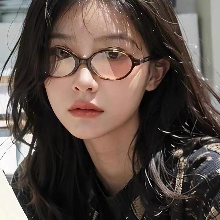 Очки для близорукости Оправа Черепаховая Маленькие Овальные Очки Ретро Универсальные Простые Женские Анти-Синие Плоские Очки