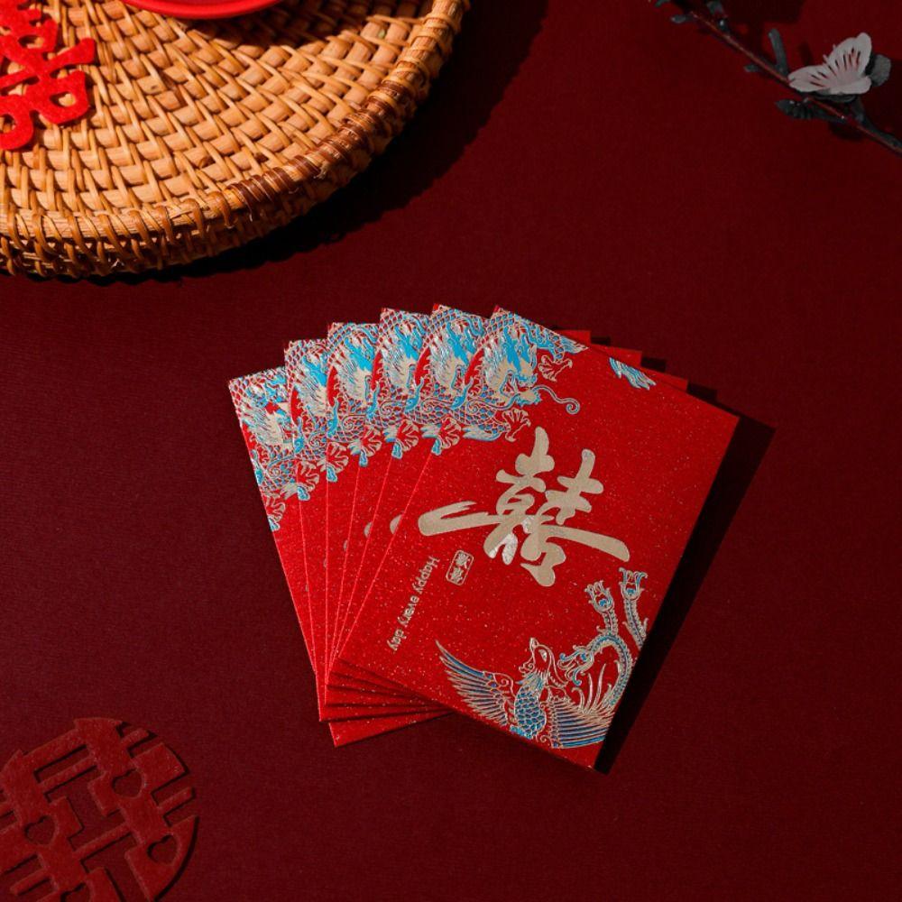 20 шт. Конверт «Наилучшие пожелания» красный, несколько узоров, мешочек для благословений, традиционный хунбао, китайская свадьба