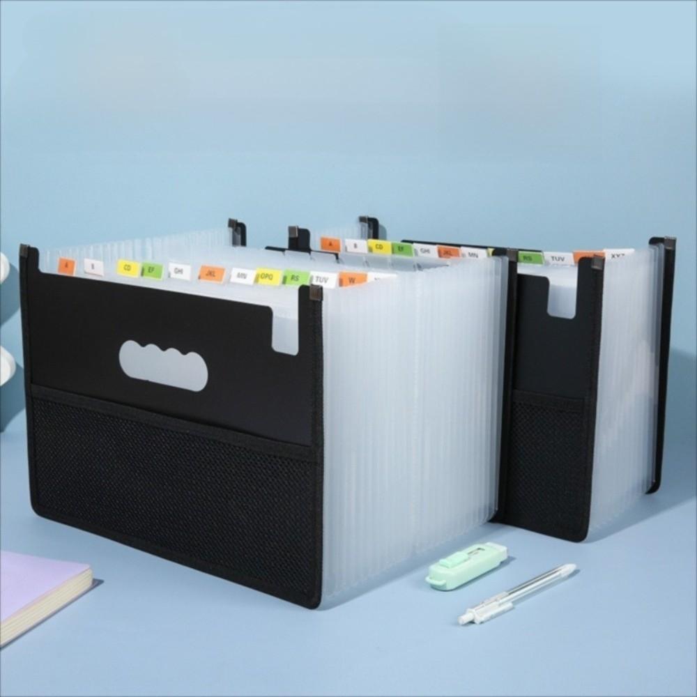 13/25 Pockets Accordion File Folder A4 Document Organizer Portable Expanding File Box Student