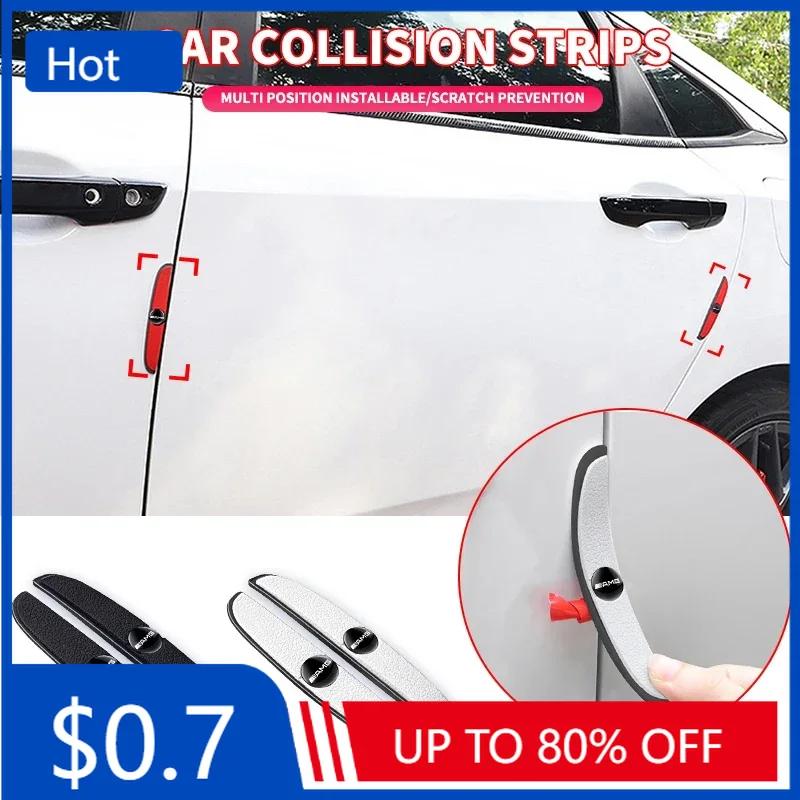 Car Sticker 4Pcs Car Door Bumper Rubber Anti-collision Stickers For Mercedes Benz AMG W206 W204 W205 W212 W213 W221 W222 W223 W2