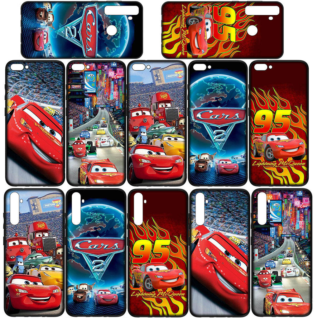 Для Samsung Galaxy S25 S24 S23 S22 Ultra FE Plus A17 A37 A57 A56 A55 A06 A16 A15 A36 A26 A35 A05 A54 A34 Чехол Милые Машинки Молния МакКуин 95 Обложка