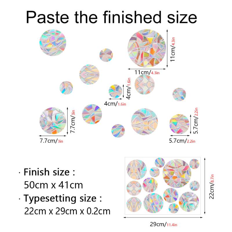 Sun Catcher DIY Window Stickers Rainbow Maker Cat Bird Moon Sun Art Decor for Kids Bedroom Living Room