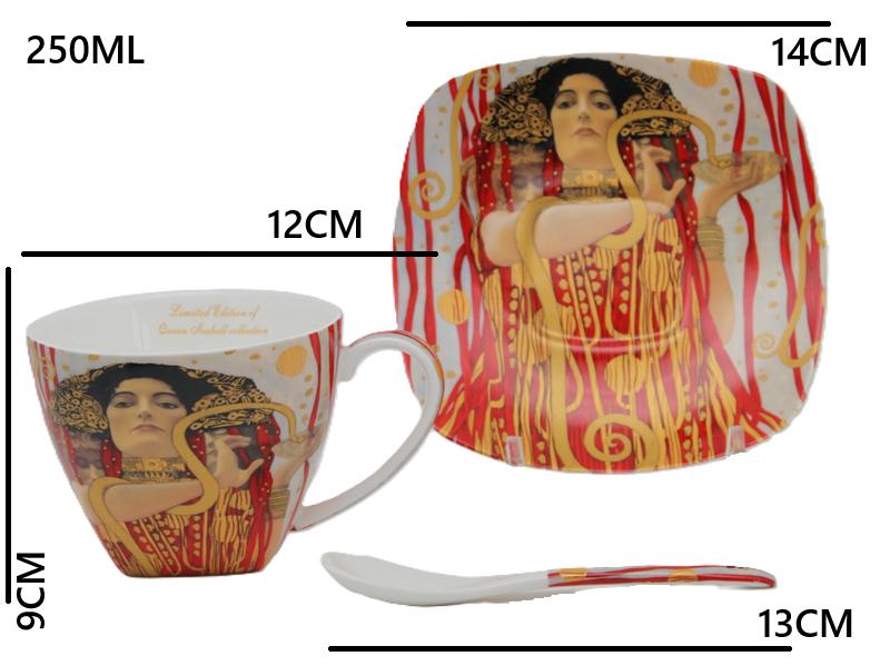 Porcelain Cups Set of 2 Queen Isabel Klimt 250 As a Gift