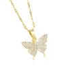 Дизайн Ожерелье Бабочка Женское Высокое Чувство Простое Универсальное Тренд Полный Бриллиант Подвеска