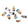 10pcs 3d Printer Accessories PC4-M6 PC4-M10 Male Straight Pneumatic PTFE Tube Push in Quick Fitting Connector for Creality Ender
