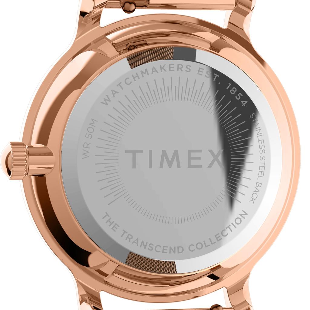 TIMEX Transcend Watch Quartz 5 ATM Water Resistant Mineral Glass White Dial TWG064100 Women's