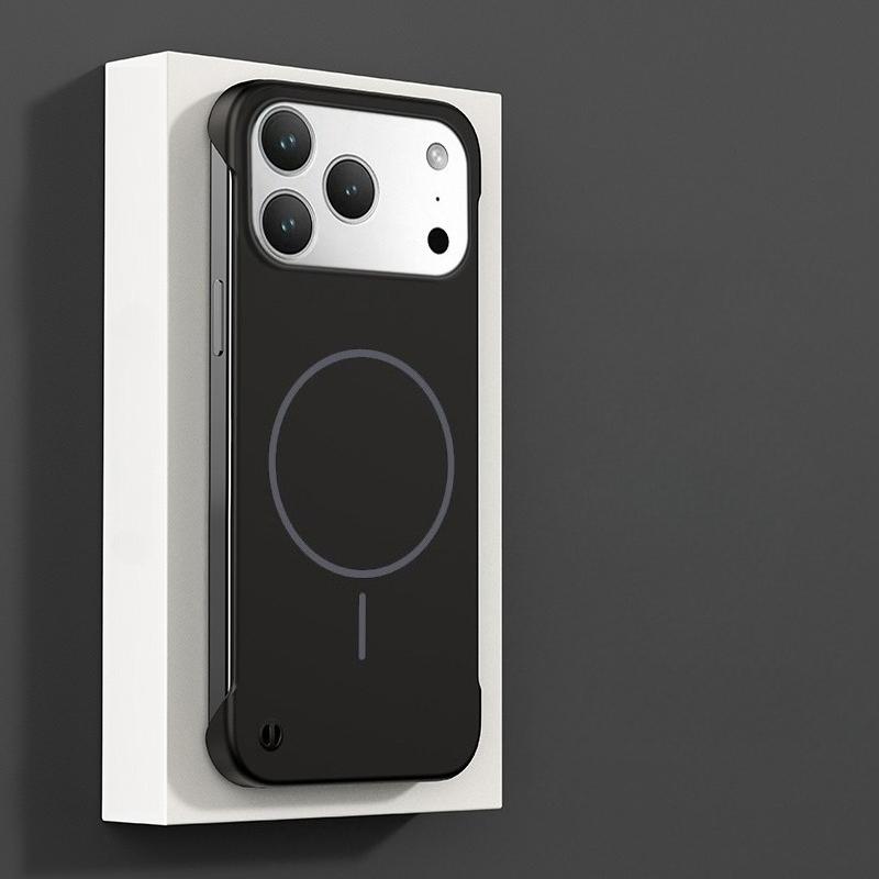 Для безрамочного чехла для телефона Magsafe для iPhone 17 Air 17 Pro Max Ультратонкий безрамочный жесткий магнитный чехол для iPhone 17Pro 17Air