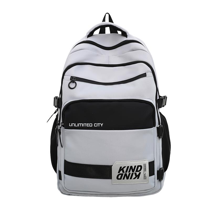 Мужской рюкзак большой вместимости для учеников младших классов средней школы, школьная сумка, женский рюкзак с цветными блоками