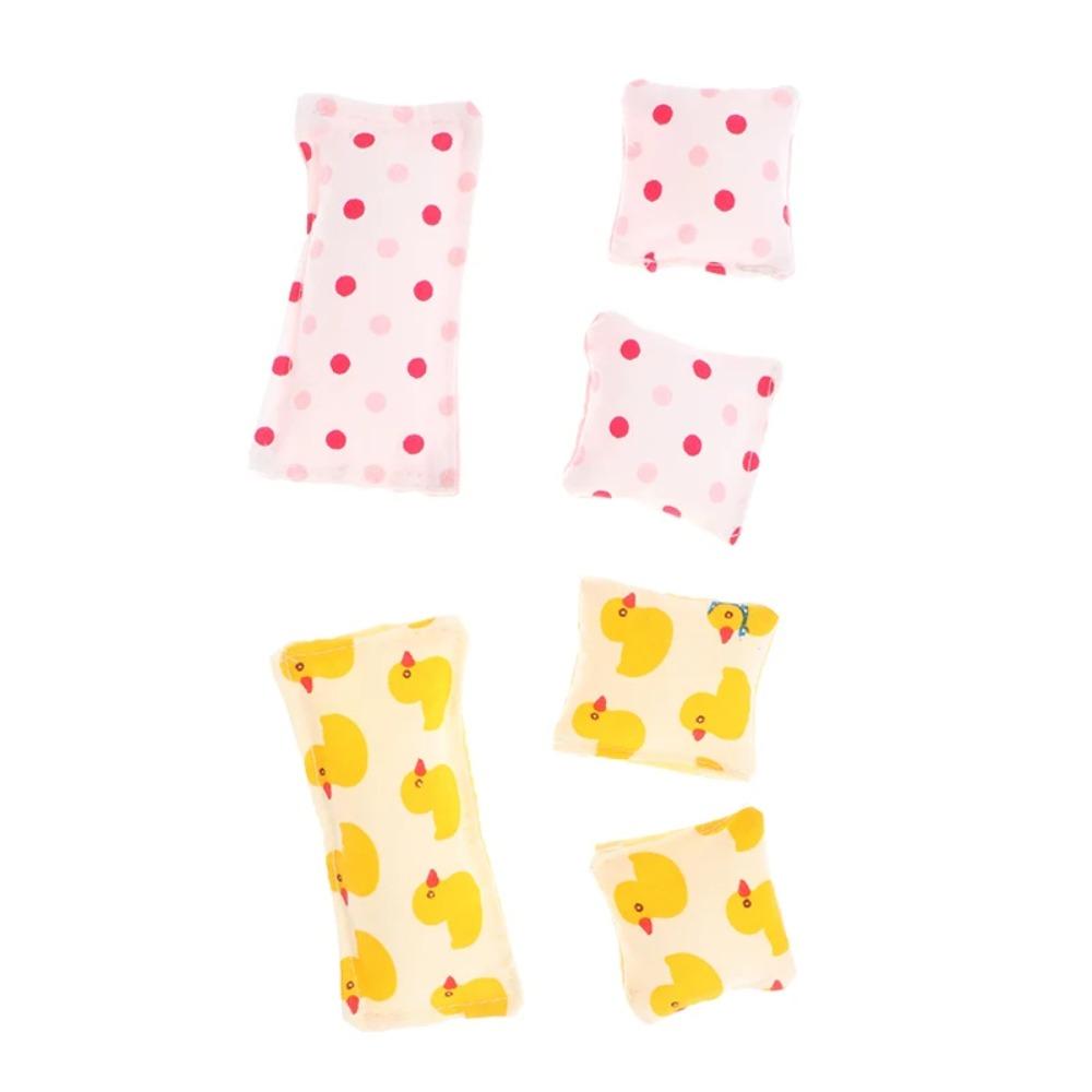 Набор из пяти предметов, кукольный домик, миниатюрная кровать, простыня, 20 см, плюшевая кукла, постельные принадлежности, ролевые игры, игрушки