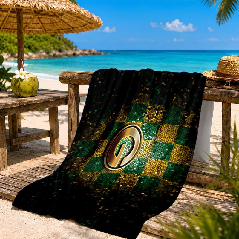 Green Bay Packers Gear Beach Towel, Quick-drying, Easy to Care for, Suitable for Both Fitness and Beach Vacations,Sports Essential