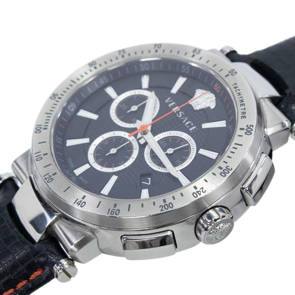 Б/у Часы Versace Мужские Mystic Sports VFG040013 Черный Хронограф Логотип Медузы Марка Бренда Красивые