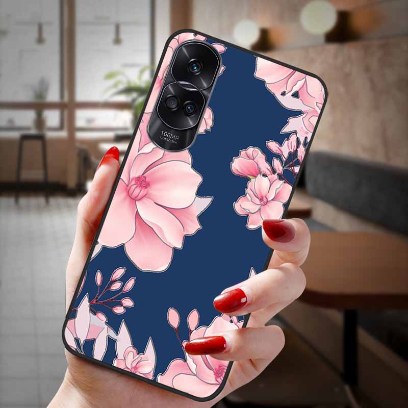Чехол для Honor 90 Lite 5G 3D Цветочный Рельефный Тиснение Силиконовый Задний Чехол Для Honor 90 Чехол Honor90 Pro 90Pro 90Lite Мягкий Защитный