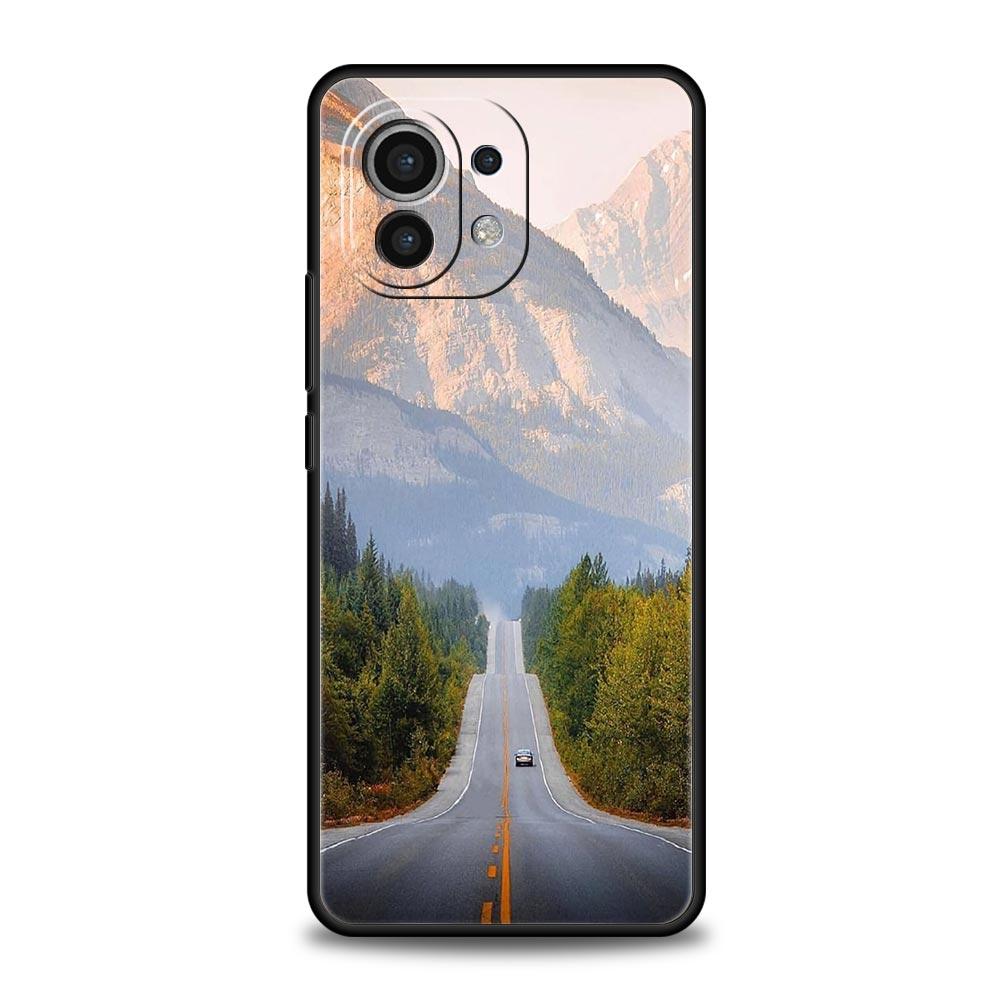 Чехол для телефона 'Пейзаж в дороге' для Xiaomi Mi 17 15T 15 14 14T 13T 12T Pro 12 13 Lite 5G 11T Poco X6 X7 X5 Pro Мягкая крышка