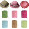 280M/Roll Cushion Baskets Knitting Material Hat HandBag Colorful Threads For Summer Hand Knit Crochet Natural Raffia Straw Yarn