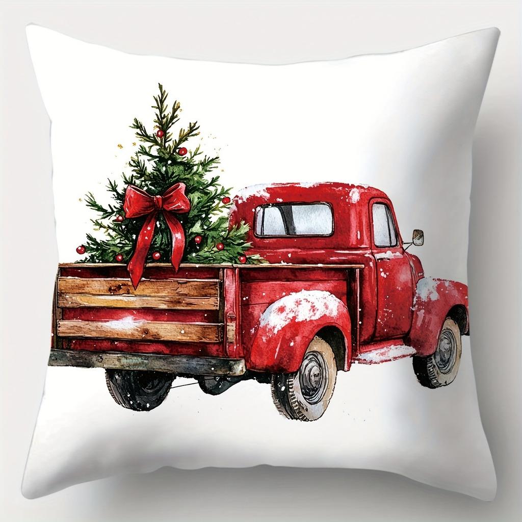 Рождественское украшение наволочка Пряничный снеговик машина Рождественская елка наволочка с принтом наволочка для диванной подушки украшение для дома