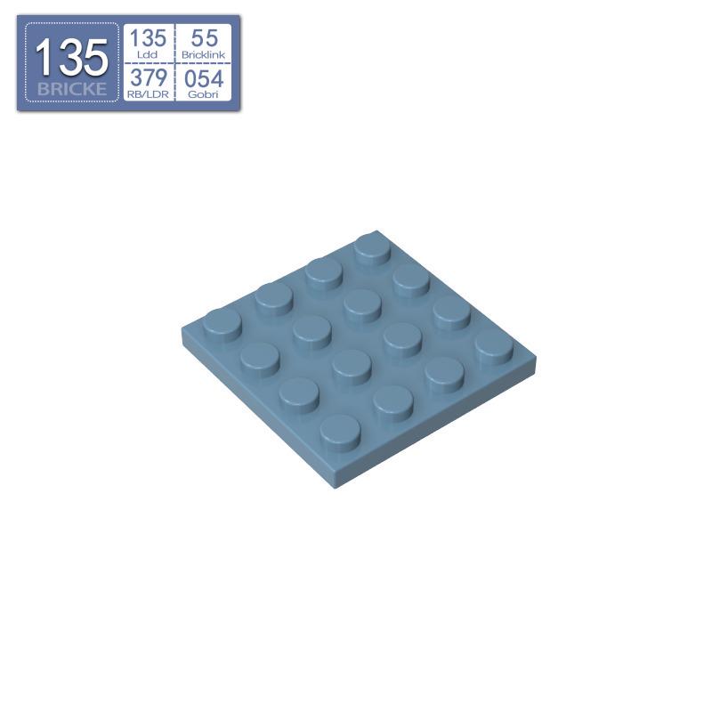 BRICKE Master 4x4 Plate - Compatible with LEGO 3031, MOC DIY Building Blocks.