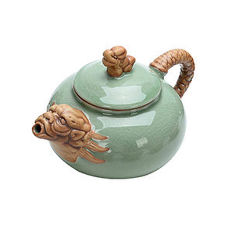 220 мл китайский керамический чайник в форме дракона, чайный сервиз в стиле кунг-фу, чайники, бытовой чайник, кувшин для воды, чайная утварь