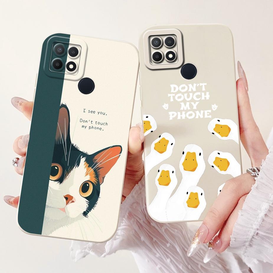 For Oppo A15 Case Oppo A15s CPH2179 Cute Funny Cartoon Cover Shockproof Soft TPU Phone Cases For Oppo A15s A 15 s OppoA15 Bumper