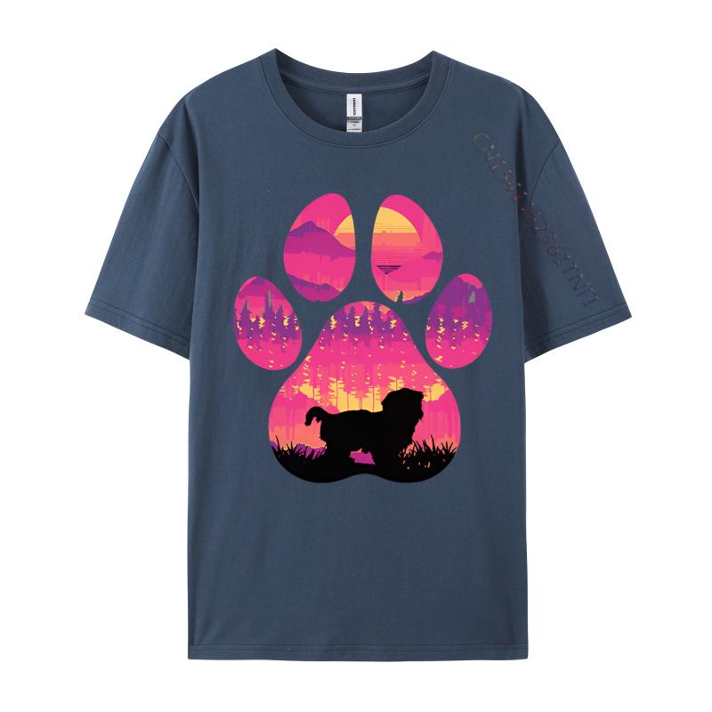 Maltese ShihTzu Paw Mom Dad Dog Lover Tshirt Cotton Men Tees Print T Shirt Street New Arrival Teeshirt