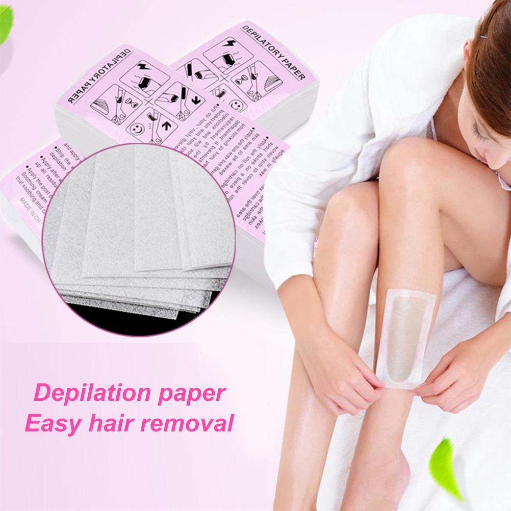 100Pcs Removal Nonwoven Body Cloth Hair Remove Wax Paper Rolls Hair Removal Epilator Wax Strip