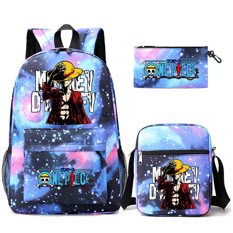 3 шт./компл. аниме цельная сумка большой емкости унисекс рюкзак с наплечной сумкой пенал для студента для девочки мальчика студенческий повседневный рюкзак для отдыха
