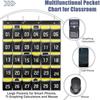 Настенный органайзер для телефона с множеством карманов, 24 отделения, подвесная сумка для хранения в классе или офисе