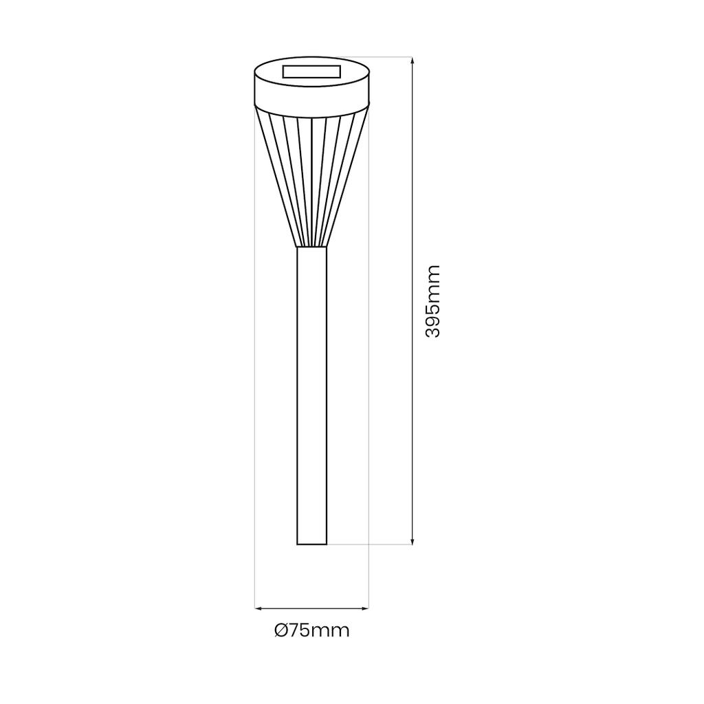 Flame Solar Torch 1700K Ip44