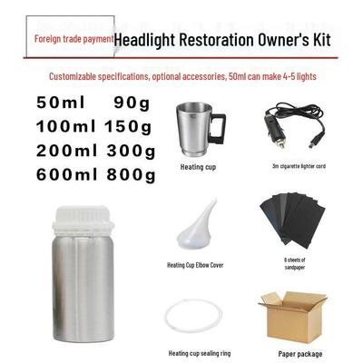 Набор для ремонта и полировки фар - Восстановите прозрачность и удалите царапины
