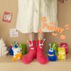 Женские забавные 3D носки из норкового флиса с гусеницей, толстые флисовые теплые мягкие носки до середины икры