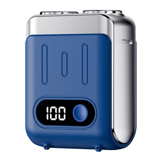 Мужская электробритва IPX7 Водонепроницаемая мини-бритва карманного размера с зарядкой от USB, беспроводная роторная бритва с высокоскоростным мотором и светодиодным дисплеем, портативная бритва