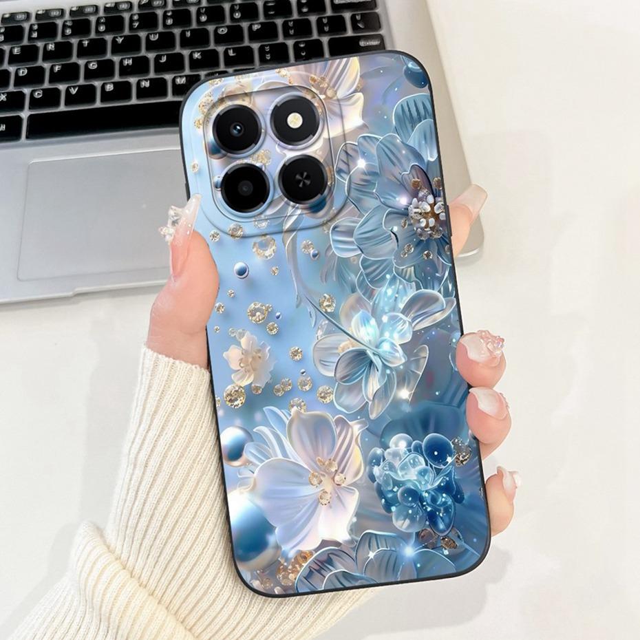 Beautiful Floral Phone Case For Honor X6c Soft Silicone Shockproof Cover For Honor X6C 4G NIC-LX1 LX2 LX3 Cases Bumpers