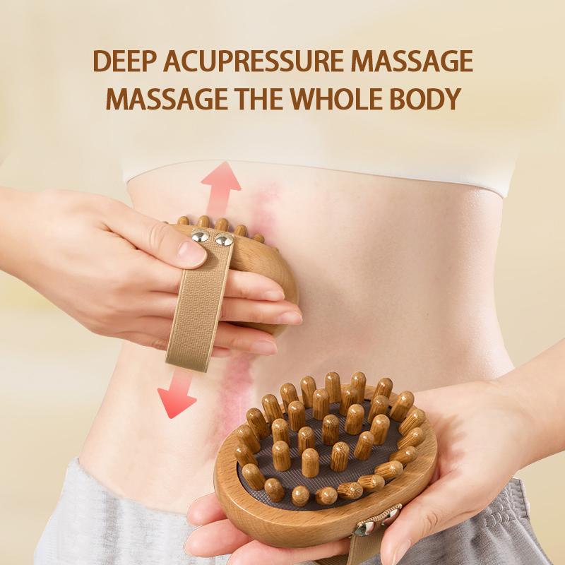 Массажная щетка Meridian для живота, деревянная воздушная подушка, щетка для кожи головы, пять элементов, разблокировка тела, массаж живота, инструмент для массажа ног