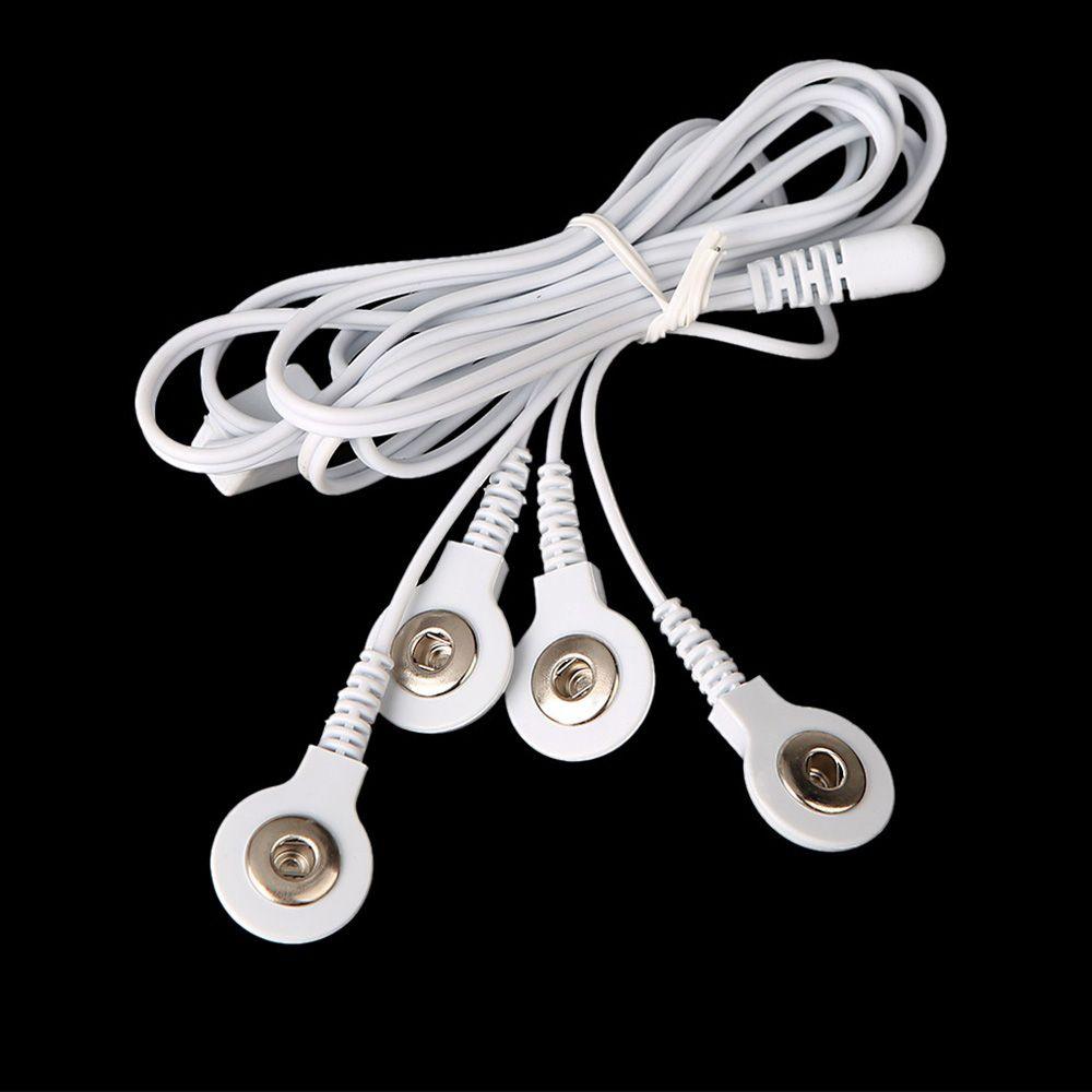 Lead Connecting Massager Cables Digital Buttons Electrode Wire Plug 2.5mm TENS