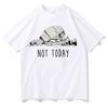 Смешные футболки 'At Walker Not Today' для унисекс, женские оверсайз, высокое качество, эстетичные, с коротким рукавом, готическая одежда, для подростков