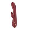 Vibrator - Dream Toys - Romance Emily - Bordeaux Red - Golden Accents - Intense Stimulation