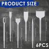 6 шт. Эффективный набор зубил из углеродистой стали, набор зубил для перфоратора с усиленным хвостовиком для бетона, кладки, настенной плитки, кирпича, камня