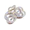 Hair Claw Hollow Bow Shape Colorful Transparent Texture Stable Grip Shark Clip Bun Half-Tied Hair