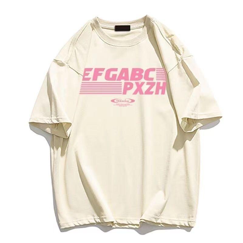 Женский летний свободный повседневный принт, новый универсальный топ с короткими рукавами